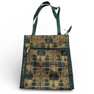 Vintage Golf Tapestry Tote Bag Carpet Bag - Golf Travel Bag